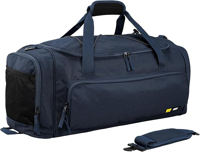 MIER Large Gym Bag for Men Sports Duffle Bag with Shoe Compartment 60L Lightweight Duffel Bags for Workout Fitness Travel