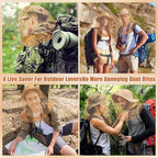 HESTYA 4 Pack Mosquito Bug Net Mesh for Head Mosquito Head Net Face Neck Fly Netting Hood from Insect Bugs Gnats for Outdoor