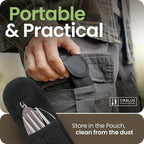 Orblue 4-in-1 Camping Utensils, 2-Pack - Portable Stainless Steel Spoon, Fork, Knife & Bottle Opener Combo Set - Travel, Backpacking Cutlery Multitool, Gray