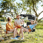 Nice C Chair with Canopy, Umbrella Chairs, Chair with Shades, Sports Chairs, w/Removable Footrest, Cooler Bag, Cup Holder for Camping, Fishing, Sports, Beach (1-P Green)