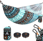 NATUREFUN Ultra-Light Travel Camping Hammock | 300kg Load Capacity,Breathable,Quick-Drying | 2 x Premium Carabiners,2 x Nylon Slings Included | Outdoor Indoor Garden