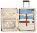 Virtuosa Hardside 21 Inch Carry On Luggage - Airline Approved with 360° Spinner Wheels, RightHeight™ Adjustable Handle - Zippered WetPak™ - TSA Lock - Expandable Light Polycarbonate Shell - Off White