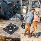 MORECORE 10000mAh 11inch Solar Camping Fan with Dual Charging, 4 Speeds & 3 Light Levels, 36H Run Time, Timer & 90° Adjustable, Portable Quiet Desk Fan for Hiking, Hurricane, Outages, Fishing-Black