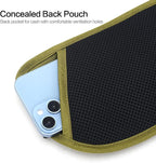 Slim RFID Blocking Money Belt for Travel - Anti-Theft Hidden Passport Holder Waist Wallet with Secure Pouch for Cash, Credit Cards & Phone Safe (Olive-green)