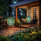 TAKE ME Solar Lanterns Outdoor Lights Waterproof Garden Lanterns for Patio,Outside Mothers Day Gifts Mom Wife Grandma Birthday Gifts [Set of 2]