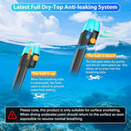 Snorkeling Gear for Adults, Full Face Snorkel Mask, Scuba Diving Mask with Detachable Camera Mount, 180 Degree Panoramic View Anti-Leak Anti-Fog