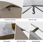 Naturehike Cloud River 2 Person 3 Person Backpacking Tent, Waterproof 2 Person 3 Person Tents for Camping, Double Layer Camping Tent