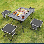 Portable Camping Stool 2-Pack & Carry Bags, Foldable Travel Seat or Retractable Foot Rest for Outdoors, Portable Folding Pop Up Stool Gift for Camping & Outdoors - Max Weight 320lbs