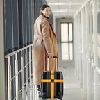 Luggage Straps for Suitcases TSA Approved Travel Belt 8 Pack by Chelmon (Yellow)