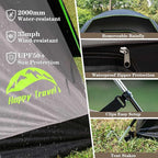 Happy Travel Camping Tent, 4/6 Person Dome Tents for Camping with Rainfly, Waterproof Clip Easy Setup Portable Family Tent with Mesh Windows, 20% More Headroom Backpacking Tents for Camping & Hiking
