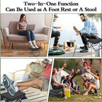 Baiao Camping Stool, Portable Folding Stool with Carry Bag, 13Inch Aluminum Alloy Bracket, 1.5lbs Lightweight, for Travel, Hiking, BBQ, Fishing, Beach(Black)