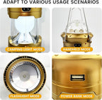 LED Camping Lantern Rechargeable, Waterproof Camping Lights for Charging Phone, RGB Tent Lights for Outdoor Party, Emergency, Hurricane, Storms and Outages, 3 Light Modes