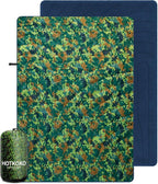 Waterproof Stadium Blanket, Fleece Camping Blanket Soft Warm Wearable Camp Blanket for Outdoor Camping, Picnic, Stadium, Sports, Beach, Car