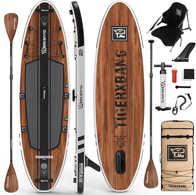 Paddle Board, 10.8' Stand Up Paddle Board with Premium Complete Inflatable SUP Accessories, Extra Wide Paddleboards for Adults & Kids-Pandora Collection
