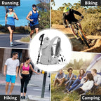 Hydration Pack Backpack, Lightweight Water Backpack with 2L Leakproof Hydration Bladder Daypack for Men Women,Running Hydration Vest for Outdoor Trail