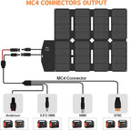 100W Portable Solar Panel MC-4 Foldable Solar Panel Charger Kits 18V IP68 Waterproof Lightweight and Compact for Small Power Station RV Travel Outdoor Activities