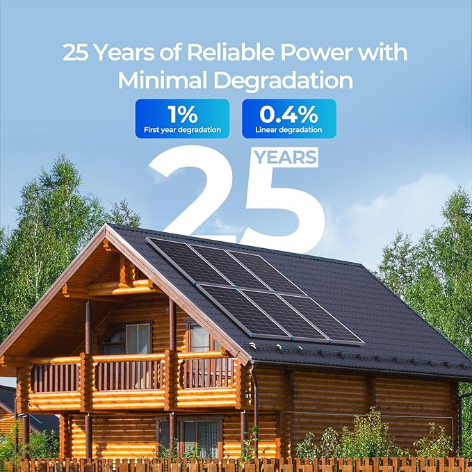 Renogy Solar Panel 200 Watt 24 Volt, 200W Solar Panel 25% High-Efficiency 16BB , N-Type Solar Panels for RV Marine Rooftop Farm Battery and Other Off-Grid Applications