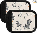 Cute Zebras Luggage Handle Wrap for Suitcase Luggage Tags Handle Covers Identifiers Soft Decorations Travel Accessories 2 Pack