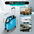 20" Ride-On Travel Suitcase for Kids, Toddler Carry on Luggage with Wheels, Children Travel Rolling Trolly Luggage with Password Lock, Children's Ride On