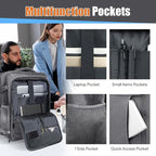 Carry On Backpack, Travel Laptop Backpack, Expandable 40-50L Large Luggage TSA Flight Approved Anti-Theft Laptop Bag, Sturdy 17 Inch TSA Friendly Water Resistant Business Bag for Men, Grey