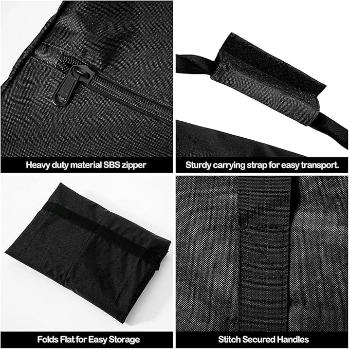 INFANZIA 47inch Sports Duffel Travel Bag, 196L Extra Large Duffel Luggage Bag with Upgrade Zipper, Water Resistant & Foldable Equipment Storage Bag for Camping Tent Tripod Fishing, 2PCS