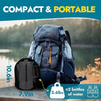 CANWAY Percolator Coffee Pot & Portable Camping Stove Set for Backpacking Hiking Stainless Steel Mini Wood Burning Stove 9 CUP Camping Stovetop Coffee Maker Outdoor Home with Carry Bag