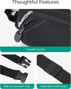 BAGSMART Large Capacity Fanny Packs for Women, Adjustable Fashion Waist Packs with Multiple Pockets, Durable Belt Bag for Traveling Workout Hiking, Beige