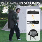 Heated Oversized Camping Chair - Heavy Duty Padded Folding Camping Chairs for Adults with Cooling Bag, Side Pocket, Cup Holder and Carry Bag for Outdoor Sports Lawn Fishing Garden Portable