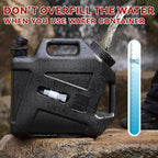 Camping Water Jug - 3.2 Gallan Water Container with Spigot | Portable Water Tank for Outdoor Hiking Picnic Supplies - Black