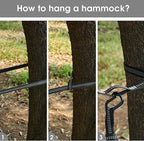 G4Free Large Camping Hammock with Mosquito Net 2 Person Pop-up Parachute Lightweight Hanging Hammocks Tree Straps Swing Bed for Outdoor Backpacking Backyard Hiking