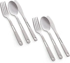 Unique Complete Messware Kit Polished Stainless Steel Dishes Set| Tableware| Dinnerware| Camping| Includes - Cups | Plates| Bowls| Cutlery| Comes in Mesh Bags