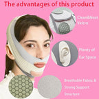 V Line Lifting Mask Chin Strap for Sleeping, Face Lifting Strap, Chin Lifting Mask, Chin Strap, Jawline Shaper, Jaw Strap, Double Chin Reducer, Face Lift Tape & Snoring Solution (Grey-)