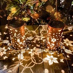 2 Pack Solar Lanterns Outdoor Waterproof Hummingbirds Birthday Gifts for Women Mom Grandma Garden Decor Metal Hanging LED Decorative Light for Patio Yard Lawn Backyard Front Porch Gardening Gifts