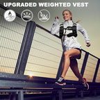 Weighted Vest Weighed Vest Women Men Kids, 8lb/12lb/16lb/19lb Body Weight Vest with Reflective Stripe, Adjustable Weighted Vest for Strength Training, Running, Walking, Workout, Jogging