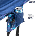 ENO DoubleNest Hammock - Lightweight, Portable, 1 to 2 Person Hammock - for Camping, Hiking, Backpacking, Travel, a Festival, or The Beach - Splash/Sapphire