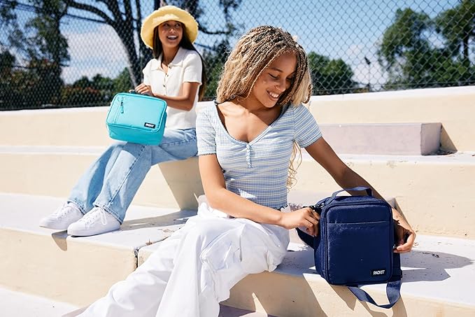 PackIt Freezable Classic Lunch Box, Tie Dye Sorbet, Built with EcoFreeze Technology, Collapsible, Reusable, Zip Closure With Zip Front Pocket and Buckle Handle, Designed for Lunches