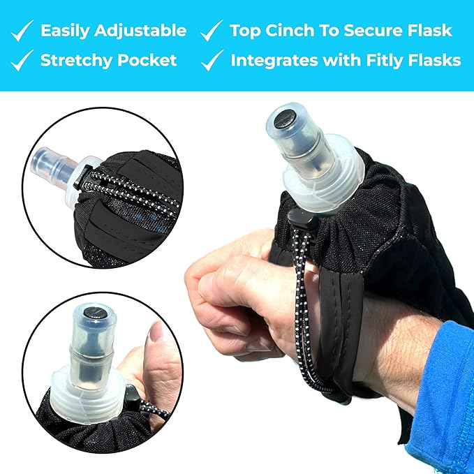 Soft Flask - Shrink As You Drink Soft Water Bottle for Hydration Pack - Folding Water Bottle Ideal for Running, Hiking, Cycling, Climbing & Rigorous Activity