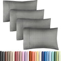 Pillowcases - Ultra Soft Hotel Quality Pillowcase Covers - Comfy, Cozy & Wrinkle Free - Shrinkage and Fade Resistant - Machine Washable Pillow Protectors - (Queen, Heathered Grey, 4 Piece Set)