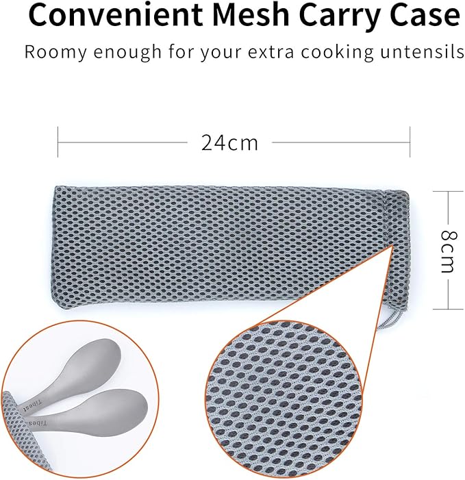 2 in 1 Titanium Spoon and Fork Combo Backpacking Utensils Lightweight Eco-Friendly Spork for Camping Backpacking Hiking Travel etc (2 Pack)