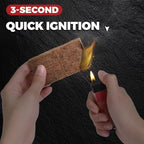 KAMaster 144 Pack Fire Starter Cubes - 35 Minutes Long Burning All Weather Firelighters, Waterproof & Windproof for Grill, BBQ, Fire Pit, Camping, Survival - Natural Wood Firelighters(Easy Ignite)