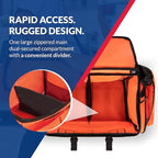 First Responder Trauma First Aid Kit Bag – Fully Stocked Emergency Medical Kit for Workplace, Vehicle & Home – OSHA & ANSI Compliant – Portable – Orange