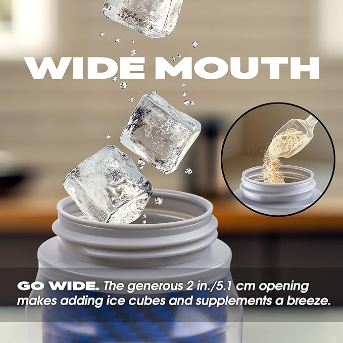 Cannon Sports 28oz Insulated Squeeze Water Bottle with Straw, Leak Proof Lids, 2 lids (Straw and Squeeze), Double Wall Insulation, Wide Mouth, BPA-Free (2 Pack) (Blue)