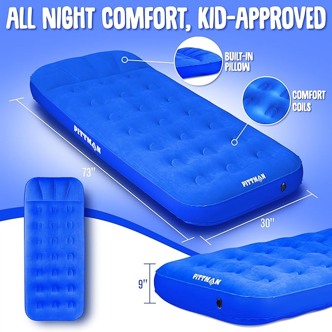 Pittman Outdoors Portable Battery Powered Air Pump with Fun Travel Backpack