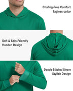 ProtectX High Visibility Sun Protection Lightweight Long Sleeve Hoodie, UPF 50+ Quick-Dry, SPF UV Shirt, Active Wear