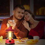 Retor LED Pink Camping Lanterns 1 Pack 1500 LM Step-Less Dimming Lightweight Battery Powered USB Rechargeable Flashlights Survival Kits Home Garden Yard Emergency Outages Hiking Lantern Light