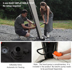 4-6 Person Inflatable Camping Tent Tarp Sun Shelter Blow Up Tent Easy Setup Waterproof Portable Air Canopy House Gazebos for Camping Backpacking Hiking Picnics Fishing