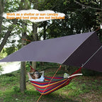 REDCAMP Waterproof Camping Tarp, 4 in 1 Multifunctional Tent Footprint for Camping, Hiking, Backpacking, Lightweight and Compact (150" X138")