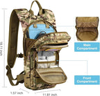 GENILU Tactical Hydration Backpack with 3L Water Bladder, Lightweight Molle Water Backpack Daypack for Men Women