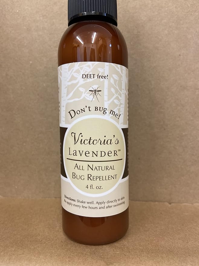 Victoria's Lavender Organic Don’t Bug Me Insect Spray DEET-Free, Made with Plant Based Essential Oils & Aloe Vera - Made in The USA - (2 Fl Oz Plus 4 Fl Oz)