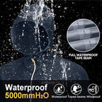 APEXUP Packable Rain Jacket Men with Reflective Zipper, Lightweight Waterproof Raincoat, Mens Rain Jacket for Outdoor Sports